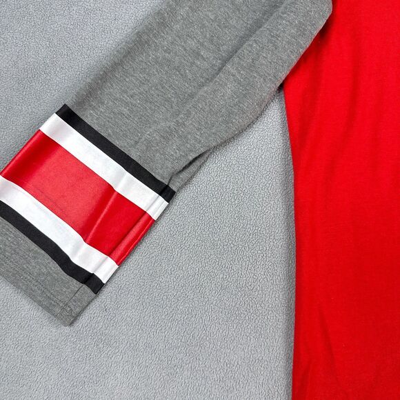 Ohio State Buckeyes Shirt Womens Medium Football Nike 3/4 Sleeve Baseball Tee - Picture 8 of 11
